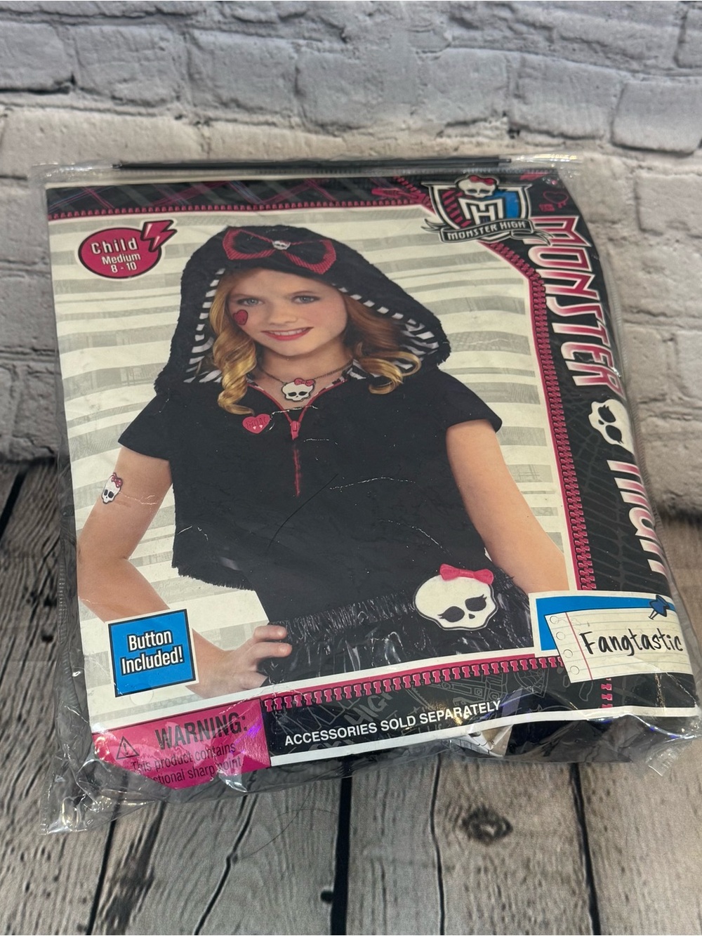 Monster High Girl’s Fuzzy Cropped Halloween Costume Vest
